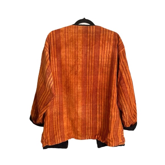 Vintage Latin American Embroidered Huipil Jacket - Folk Art Open Front Global L - Picture 10 of 14